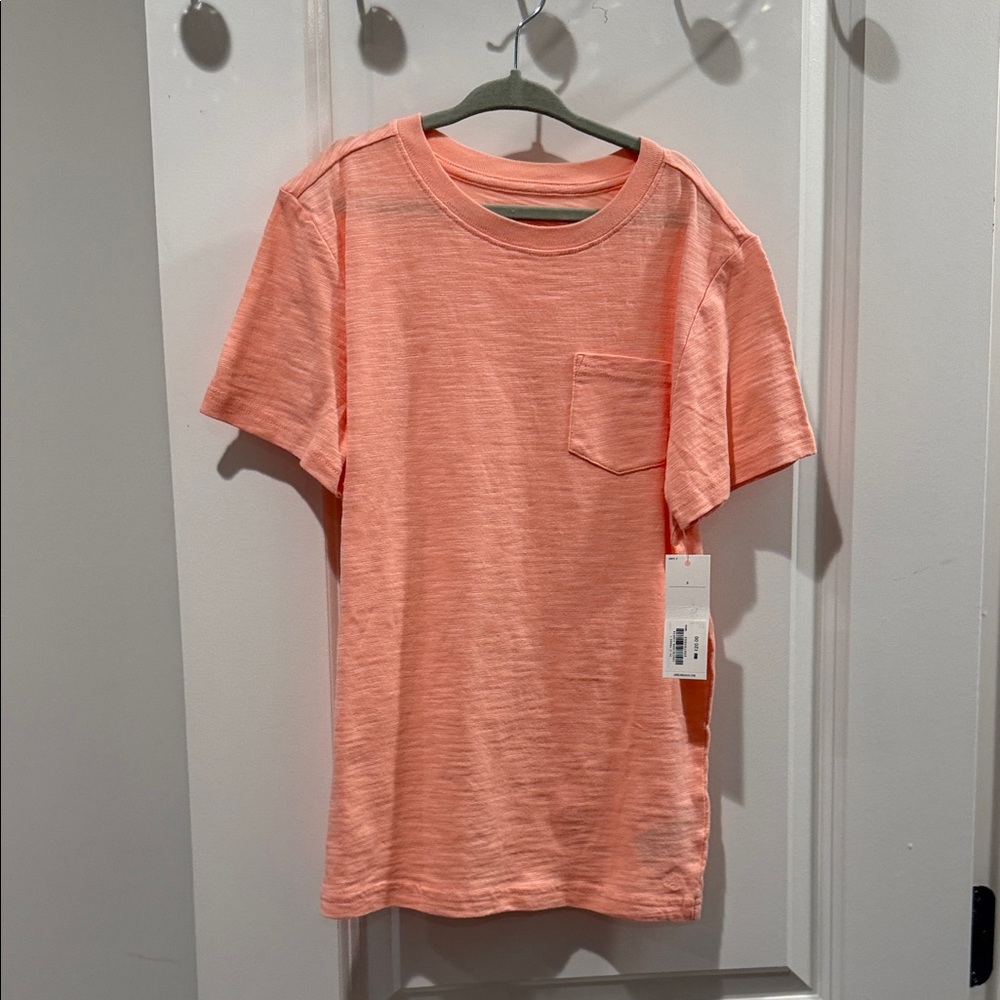 Janie and Jack Coral Short-Sleeve Pocket Tee size 8 NWT